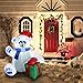 Joiedomi 4 ft Christmas Inflatable Polar Bear with Gift Decoration, Blow Up Polar Bear with Build-in LEDs for Xmas Yard Decoration Holiday Indoor Outdoor Garden Lawn Party Favor Holiday Supplies Décor