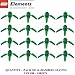 Parts - Plants Lego, Round 1 x 1 with 3 Bamboo Leaves (PACK of 16 Green Bamboo Leaves)