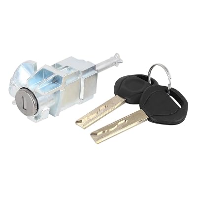 X AUTOHAUX 51217019975 51218244049 Car Front Left Driver Side Door Lock Cylinder Replacement Kit with 2 Keys for BMW 330Ci 3.0L 2001-2006