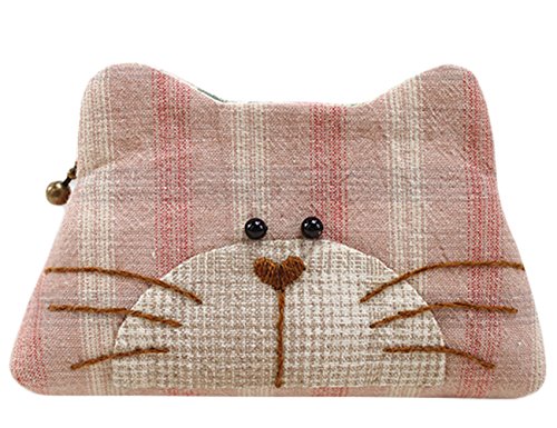 Kitty Purse Easy Sewing Project Complete Kit with Pattern (Pink)
