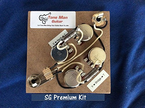 SG Gibson | Epiphone Premium 50s Prewired Wiring Harness - Vintage K40Y-9 PIO Russian Caps With 3 Way Switch
