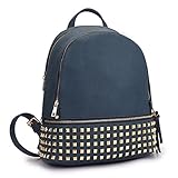 Dasein Fashion Designer Buffalo Leather Backpack with Bottom Zipper Compartment