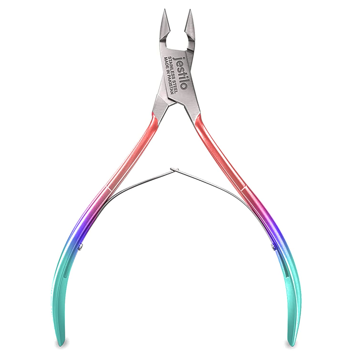 Jestilo - Professional Cuticle Nippers Stainless Steel Cuticle Cutters and Cuticle Removers, Nipper Scissors, Nail Care Cuticle Trimmer Tool for Manicure and Pedicure (Multicolor)