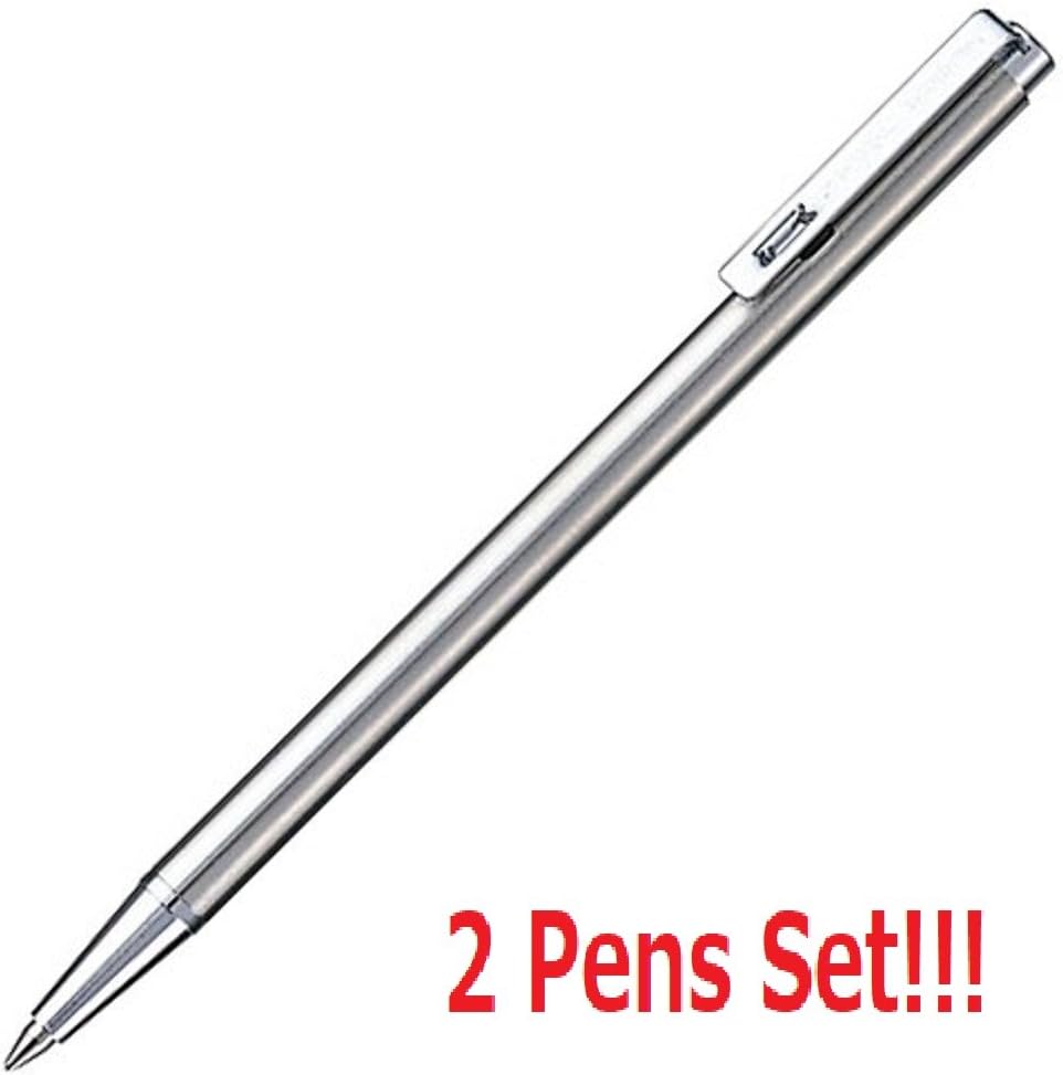 [2 Pens Set!!!] Zebra Mini Ballpoint Pen T-3, Black Ink, Silver 0.7