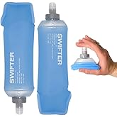 SWIFTER 2x Soft Flask 500ml | Running, Hiking, Cycling Hydration Flask | Collapsible, Leakproof, Reusable | Matt Finish, Sky Blue