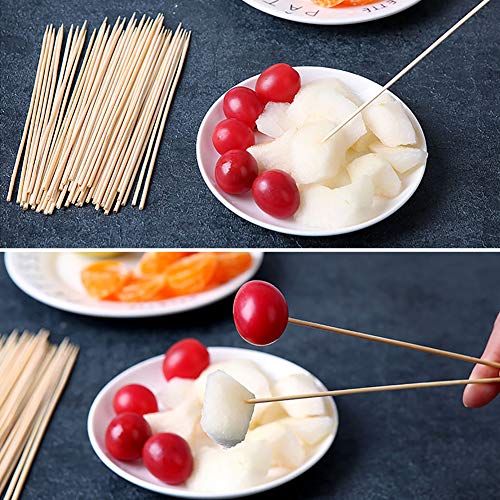 CandyHome Natural Bamboo Skewers for Shish Kabob, BBQ, Appetizer, Vegetables, Cheese, Fruit, Corn and More Food, 8 inch 200 Pcs