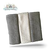 Brooklyn Bamboo Kitchen Dish Hand Towels SOFT, Absorbent More Durable Than Cotton Beautiful 3Pc Set Unique, Hypoallergenic