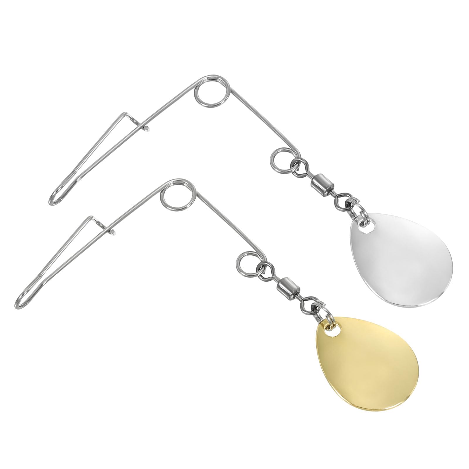 PATIKIL Fishing Spinnerbait Wire with Blade, 50Pcs Lure Making Supplies for Bass Fishing, Medium-sized Water-drop