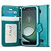 J&D Case Compatible for Moto Z Play Droid Case, Wallet Stand Slim Fit Heavy Duty Protective Shockproof Flip Wallet Case for Motorola Moto Z Play Droid Wallet, Not for Moto Z2 Play/Z3 Play Aqua
