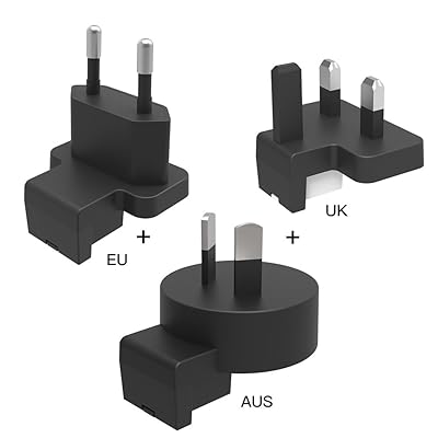 Luxtudude International Travel Adapter Plug Kit 3PCS Maching amb GLOBALTRAVELER Carregable Carregador per a iPhone, iPad, Samsung, LG i Pixel, Works als Estats Units, Xina, Regne Unit, Europa, Austr&agrave;lia i M&eacute;s