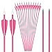 SHENG-RUI Archery Youth 24 26 inch Safety Glass Vaned Arrows Fiberglass Arrow Pink - Will Not Splinter