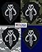 Mandalorian Mythosaur Skull Crest Shield Tactical Morale Hook Side Velcro Compatible Patch