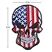 SpaceAuto Skull Head w/ USA American Flag Military Tactical Morale Badge Hook Loop Fastener Patch 3.54