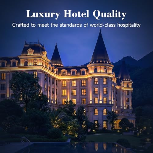 zibroges Down Pillows Queen Size Set of 2, Luxury Hotel Collection Gusseted Bed Pillow for Sleeping, Soft and Fluffy Support, Cotton Cover, Breathable, for Side, Back and Stomach Sleepers