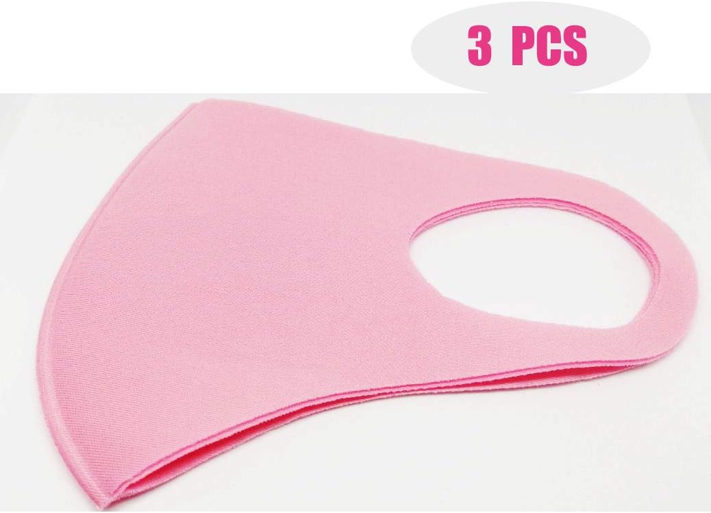 GREENPURE Fashion Mask Space Cotton Mask Dust Mask (3 Pink) Washable and Reusable Cotton Mouth Mask Three-Dimensional Cotton Mask Sponge Mask for Women