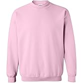 Gildan Adult Fleece Crewneck Sweatshirt, Style G18000 Light Pinks, X-Large
