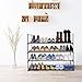 Lumsing Shoe Rack, 4-Tier Shoe Organizer Shelf Stackable Storage Cabinet Towers with Durable Metal Holds 20 Pairs, Black