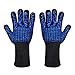 HoMii BBQ Gloves 1472℉ Extreme Heat Resistant, Oven Silicone Glove Kitchen Oven Mitts Grilling Glove for Cooking, Kitchen, Baking, Fireplace, Grilling, 1 Pair (13 Inch)