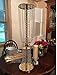 LANLONG 2Pcs Acrylic Crystal Centerpiece Wedding Backdrop Flower vase Candleholder Table Stand Party Decoration Road Lead Frame Wedding decorationDecor Decorations Room Decoration (Gold, 23.75