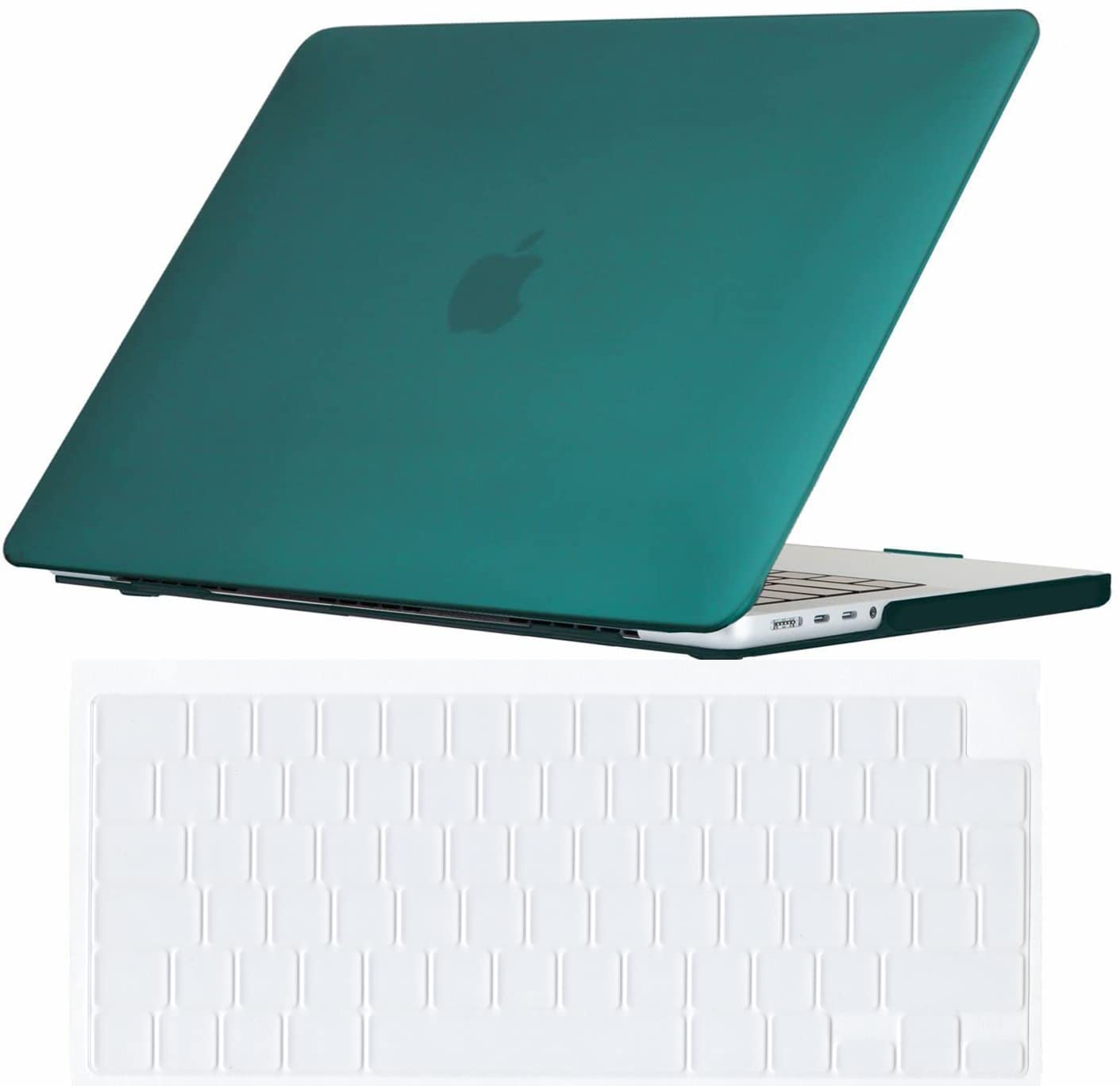 Se7enline Compatible with 16 inch Macbook Pro Case 2021/2022 M4 M3 M2 M1 A2485 A2779 A2991 A3403 Matte Laptop Protective Hard Shell Case with Keyboard Cover Skin(EU Layout),Deap Teal