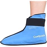 Comfpack Large Foot Ice Pack Wrap for Full Foot Ankle Pain Relief, Long Lasting Cold Ice Boot for Swelling After Surgery, Sore Feet, Broken Foot, Plantar Fasciitis, Gout, Bunion