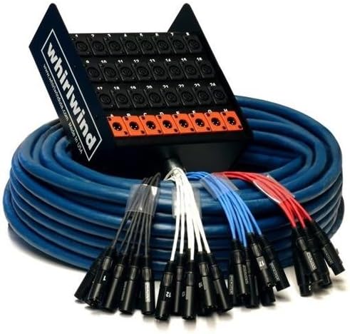 Whirlwind Medusa Standard Series MS-16-8-XL 100' Audio Snake Cable, 16 XLR Inputs, 8 Returns, XLR Return Connectors