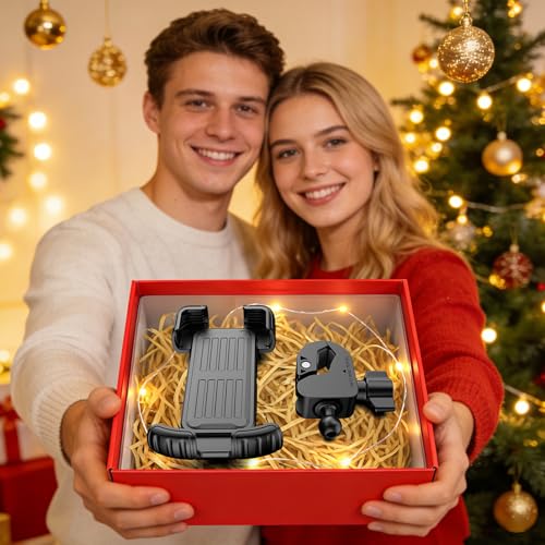 Tobeape Suporte Celular Moto e Bicicletas Antivibração, Universal 10,2–18,3 cm, Fixação Guidão 1,5–4,5 cm, Rotação 360°, Trava Dupla de Segurança, Ideal para iPhone 16 Pro Max e Samsung S24 Ultra