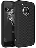 Moto G5 Plus Case, LK [Shock Absorption] Drop Protection Hybrid Armor Defender Protective Case Cover for Motorola Moto G Plus (5th Generation) - Black