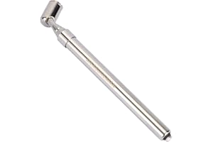 MEASUREMAN Heavy Duty Large Bore Dual Head Truck Tire Gauge, 360° Swivel Chuck, Solid Brass Body, Aluminum Slide,Range 10-150