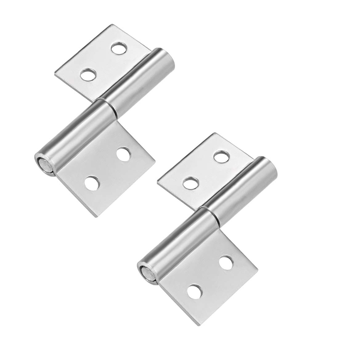 sourcing map 2inch Long Steel Small Slip Joint Flag Hinge - Lift Off Left Handed Lid Door 2pcs