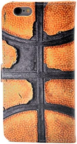 iphone 6S Case Basketball Texture Retro Pattern Leather Wallet Case Stand Cover with Cash Card Slots for Apple iphone 6 6S New Arrival - Cool as Great Gift