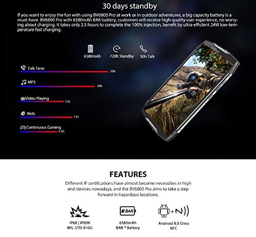 Blackview-BV6800-Pro-Smartphone-Libres-Movil-Todoterreno-de-57-Pulgadas-FHD-Batera-de-6580mAh-de-BAK-30-das-en-Espera-Impermeable-IP68A-Prueba-de-GolpesOcta-Core-4GB64GB-Negro