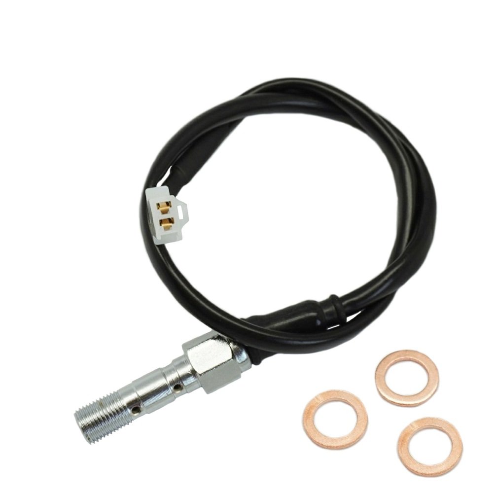 1 Set M10 x 1.00mm Double Banjo Bolt Brake Light Switch Fit Universal Motorcycle Front Brake Clutch Master Cylinder Hydraulic Pump Brake Calipers