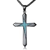 KoyeKei Cross Necklace for Men 925 Sterling Silver Celtic Cross Pendant Christian Jewelry Religious Christmas Gifts for Women