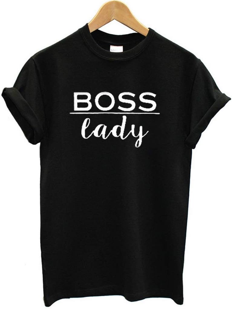 Boss Lady T Shirt Cotton Short Sleeves O Neck Loose Fit Funny Summer Tops Plus Size Clothes Streetwear Tee Shirt Femme
