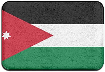 Soft Non-slip Flag Of Jordan Bath Mat Coral Fleece Area Rug Door Mat Entrance Rug Floor Mats