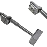 Americangaslogs All Metal Carpet Knee Kicker with Extendable Handle and Soft Padding, Carpet Stretching Tool (Black)