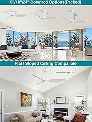 Sofucor 52" Ceiling Fan no Light and Remote