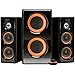 Arion Legacy AC Powered 2.1 Speaker System with Dual Subwoofers and Wired Control Pod for Multiple Devices 100W Piano Black (AR506)