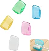 CCLKHY 5 Pcs Portable Toothbrush Head Covers, Travel Toothbrush Cases view 1