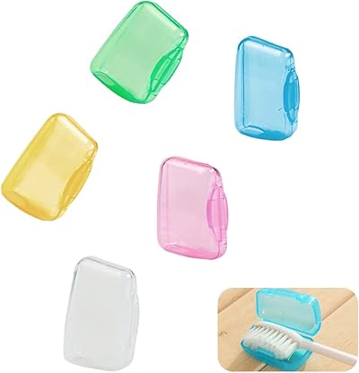 CCLKHY 5 Pcs Portable Toothbrush Head Covers, Travel Toothbrush Cases