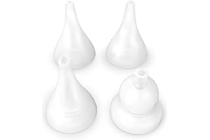 Baby Nasal Aspirator Replacement Tips, 4Pcs Food-Grade Silicone Tips for Newborns, Toddlers, Compatible with GROWNSY / Watolt / LittleTora / HEYVALUE / Cocobela / HailiCare/ KIDIRA / TEQIN/ X-Bosak