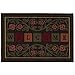 Machine Washable Floral Border Design Non-Slip Rubberback 20x30 Traditional Area Rug for Kitchen, Bedroom, Entryway, Bathroom, 20