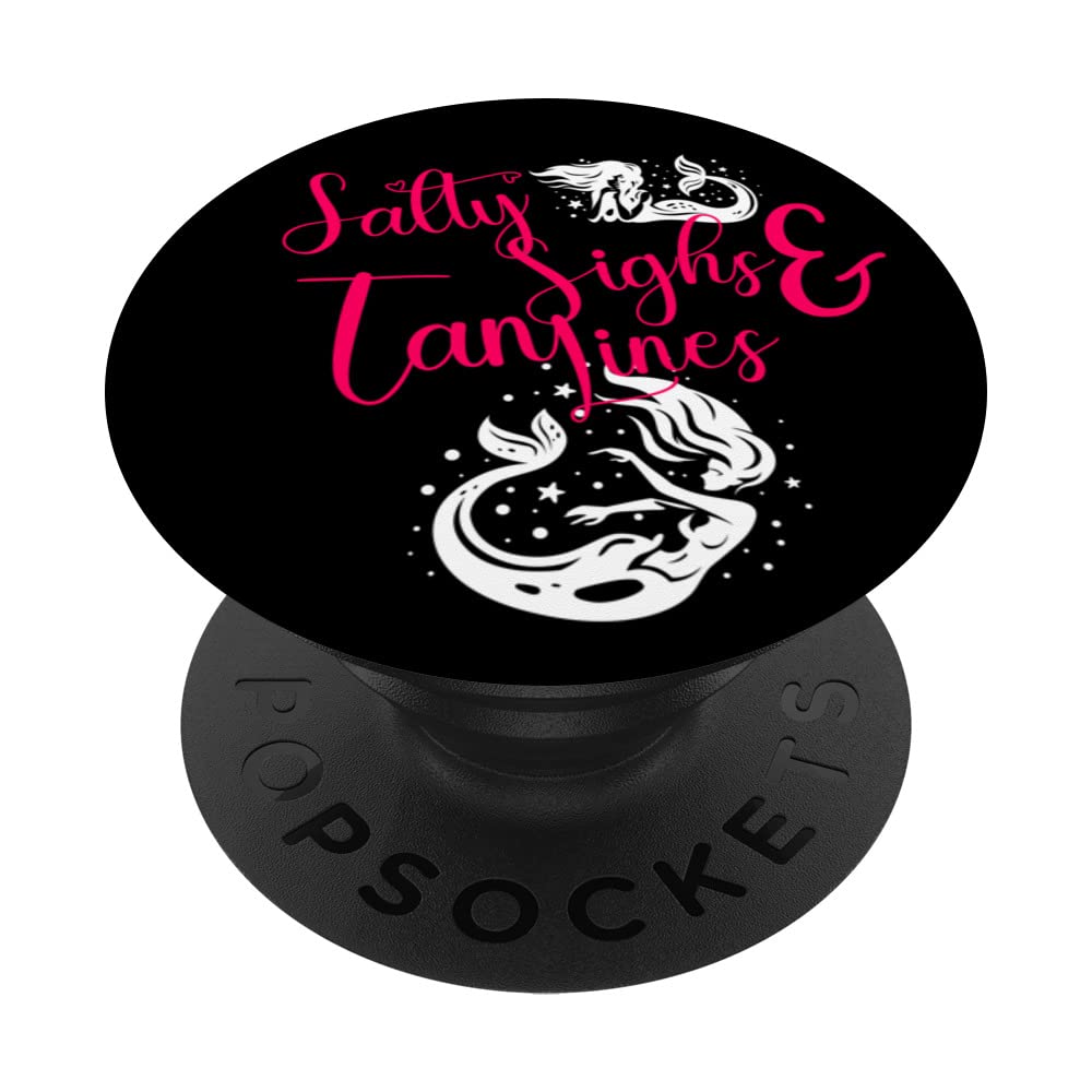 Salty Sighs & Tan Lines Summery Beach PopSockets Swappable PopGrip
