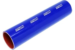 HPS PERFORMANCE HPS 7/16" ID, 12" Length, Silicone Coupler Tube Hose, High Temp 4-Ply Reinforced, 100 Psi Max. Pressure, 350F Max. Temperature, ST-81138-BLUE, Silicone, Blue