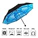 ColorDrip Unisex Adult's Blue Sky White Clouds Folding Travel Umbrella