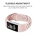 iGK Silicone Replacement Bands Compatible for Fitbit Charge 2, Adjustable Breathable Sport Strap Smartwatch Fitness Wristband with Air Holes with Clsap Pink Small
