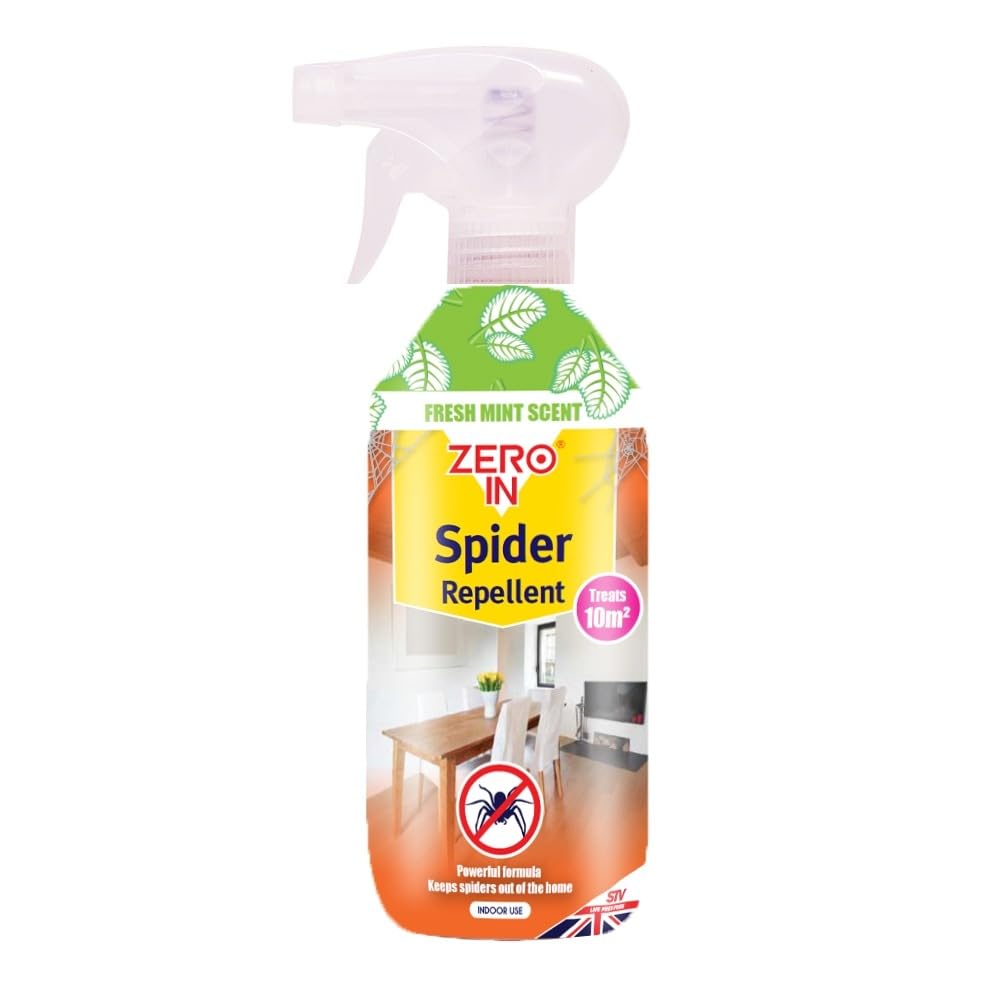Zero In Spider Repellent - 4 Pack (Complete Home Protection to Keep Spiders from Entering Your Home) Natural Repellent That deters Spiders Without harm