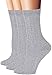 Flora&Fred Women's 3 Pair Pack Cotton Crew Socks Gray