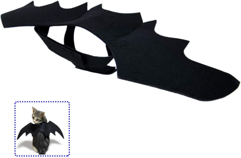Bello Luna Cat Bat Wings Halloween Vampire Bat Outfit Wings for Cats and Puppies